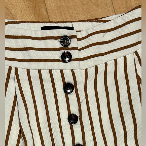TOPSHOP striped brown and white lines pants - Picture 4 of 7